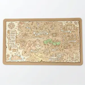 TCG Playmat Magic The Gathering Desk Mat, Fantasy Map Card Gaming Mouse Pad, MTG Zones Battlefield Library Graveyard, Nerd Gift for Him Her
