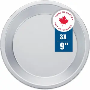 9 Inch Pie Pan, 3 Pack, 1.25 Inch Deep, Round Aluminum Baking Pans for Oven, Rust-Free,, Canada