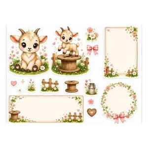 Highland Sweethearts™ Shummy the Goat Planner Sticker Sheet