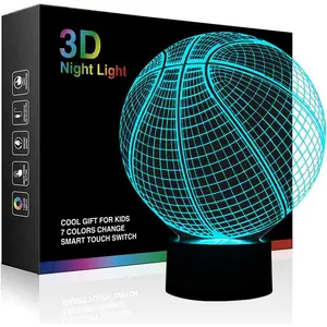 Lamp Basketball Round Shape, 7 Color Changing Night Light    LED Lighting Creative  Toys Decorations