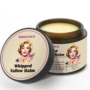 Unisex Face Cream - 120g Amococo Tallow Honey Balm, Moisturizing & Nourishing for All Skin Types, Hypoallergenic with Collagen