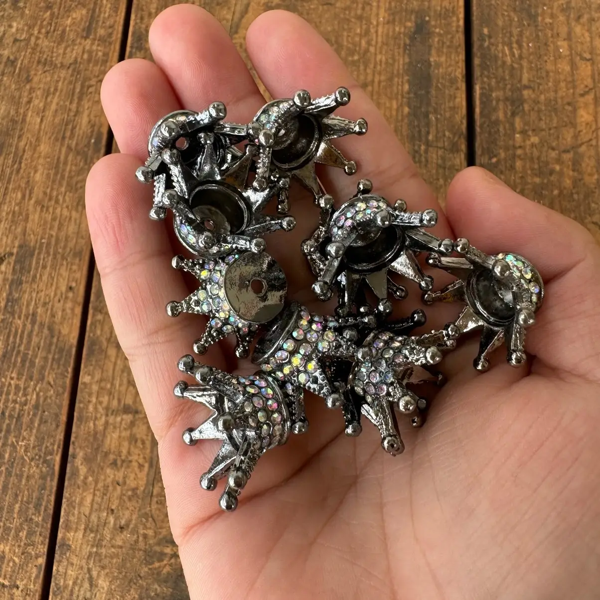 1pc - Big Rhinestone Crown Bead for Pen