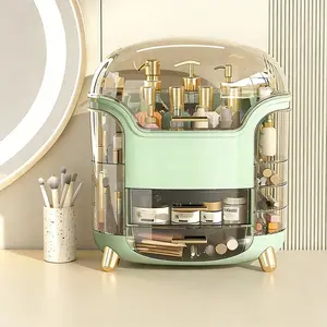 Large Makeup Organizer, Countertop Vanity Organizer, Waterproof & Dustproof Skincare Storage for Bedroom & Bathroom, Clear Multi-Style Design
