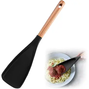 Food Grade Silicone Salad Server Spoon Heat Resistant Non-Stick Kitchen Utensil