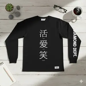 “LIVE-LOVE-LAUGH” long-sleeve, For Spring Summer Fall Winter Unisex Fashion Sport