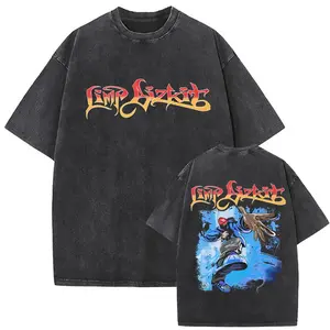 Retro Snow Washed Limp Bizkit Significant Other Album Graphic Oversized T-Shirt, Premium Heavyweight Cotton Rock Hip Hop Streetwear Short Sleeve Tee, Y2K Aesthetic Soft Breathable Unisex Apparel, Trendy Casual Daily Outfit For Rock Music Fans