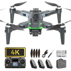 HYTOBP GPS Drone with 4K Camera for Adults S166 Drone Under 249g 5GHz Transmission 3 Batteries 90° Adjustable Lens Auto Return Follow Me Brushless Motor Drones for Adults and Beginners