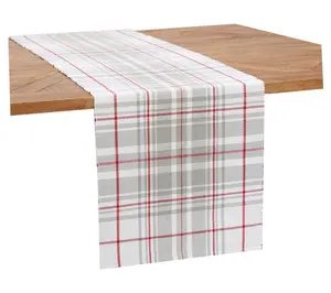 13" x 72" Sentiment Plaid Table Runner by Valerie