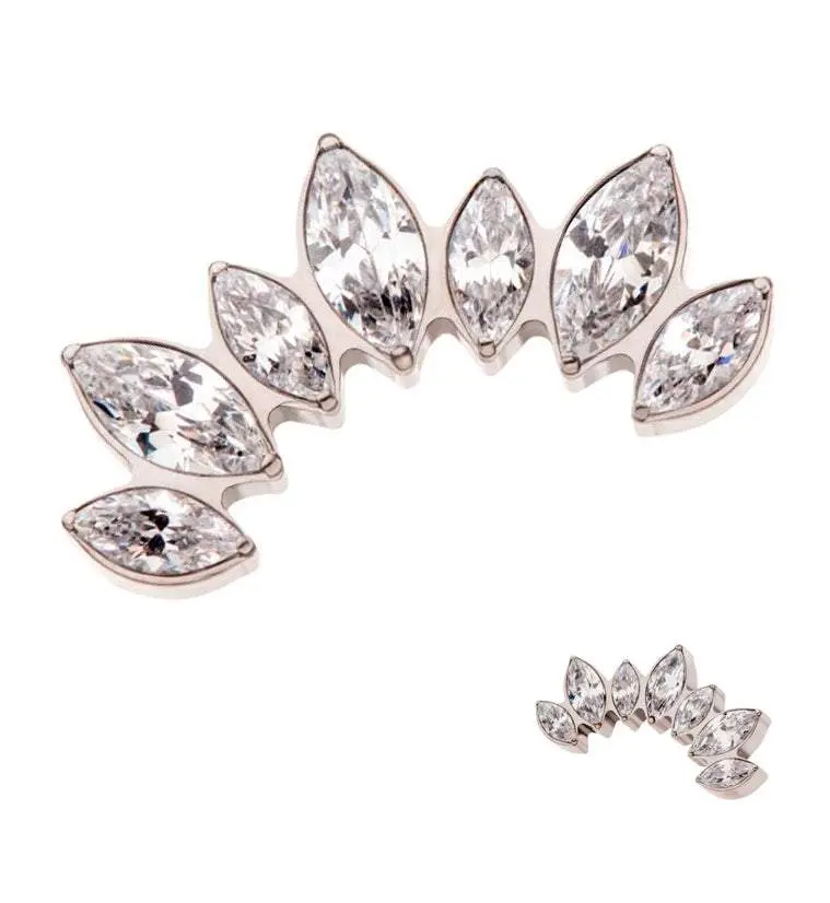 Anadem CZ Threadless Titanium Top