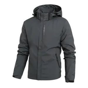 LYMen's Lightweight Waterproof Rain Jacket, Hooded Shell Outdoor Raincoat Hiking Windbreaker Jacket Coat Menswear Tops