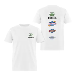 Pioneer Seeds Vintage Logo Collection Graphic T-Shirt, Retro Heritage Back Print With Seed Corn Designs, Farm Style 2 Sides For Men Farmers Anniversary Tee