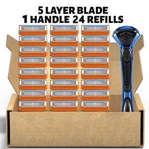 Men's Manual Shaver Kit, Blade Material Is Safe and Rust Proof, Easy to Use and Replace, High-Quality Material Can Be Washed with Water as a Whole, Classic Men's Shaving Tool, Shaving Products