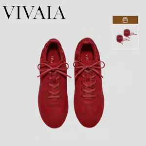 VIVAIA Women's Re-Nylon Jogger Style Sneakerina Sneakers, Retro Ballet Sneakers, Ballet Flats Suede-Like Integrated Insole Lightweight, Arch Support Sneakers, City Walking ,Travel Essential (YANCY) SpringStatements, SpringFresh