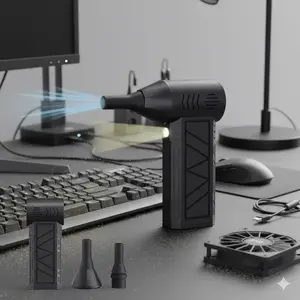 Portable USB Cooling Fan - 4 Speed Settings, 13000RPM Ultra Wind, Foldable & Cordless. Quiet Operation, Rechargeable with Wireless Charging. Perfect for Outdoor Camping, Car, Office, Study, Bedroom. Personal Air Cooler for Home, Travel & Work.