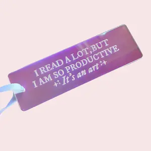 I Read A Lot But I Am So Productive Iridescent Acrylic--=%2=- Bookmark=%2=----=%2=- decorative=%2=----=%2=- bookmark=%2=-- decorative bookmark