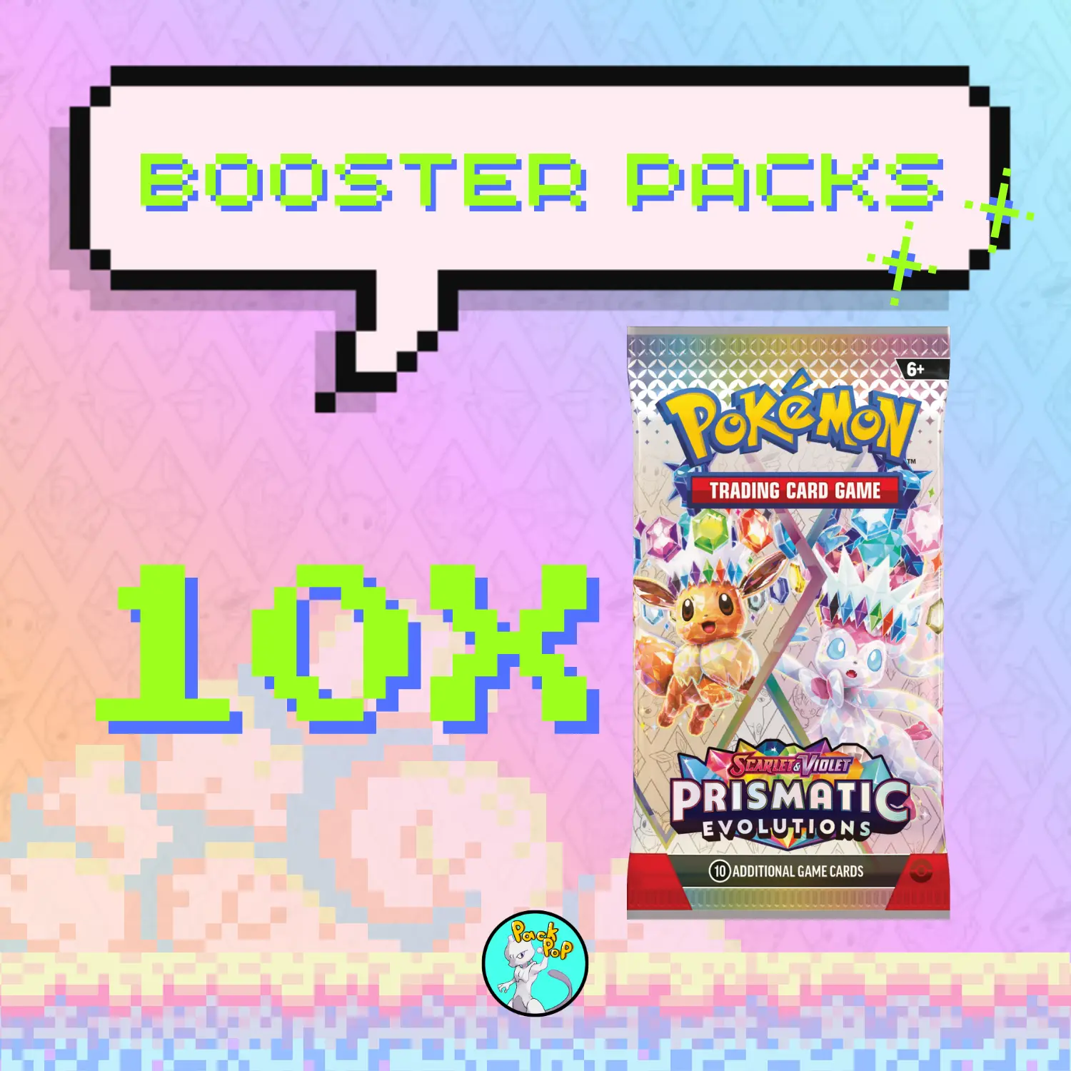 10x Scarlet & Violet - Prismatic Evolutions Booster Packs Pokemon - TikTok  Shop
