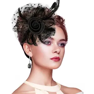 Fascinators for Women, Tea Hats for Women Women's Fascinator HeadbandHair Clip for Wedding Cocktail