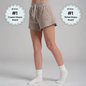Comfrt | Waffle Lounge Short | Textured Waffle Knit Lounge Shorts With Drawstring