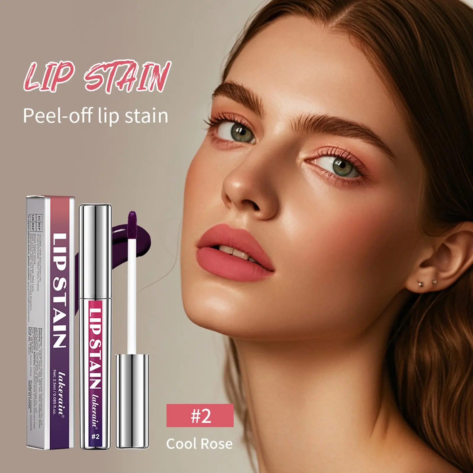 1/3 Pcs｜Lakerain Silver Tube Peel - Off Lip Stain｜Velvet Matte·Easy - Apply·Innovative Peel - Off Formula｜Waterproof & Sweat - Proof Long - Lasting·Daily/Party/Play Makeup Must - Have Lipgloss Waterproof Lip Glaze Lip Products Makeup