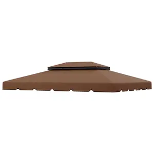 Coffee 13' x 10' Gazebo Replacement Canopy for Model 84C-101 or 84C-144, Double Vented Roof Gazebo Top (TOP ONLY)