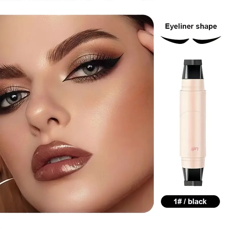 Eyeliner Pen Rotating Design, Instant Dry, Easy to Form, Long Lasting Waterproof Makeup Tool, Liquid Liner for Winged Eye Look