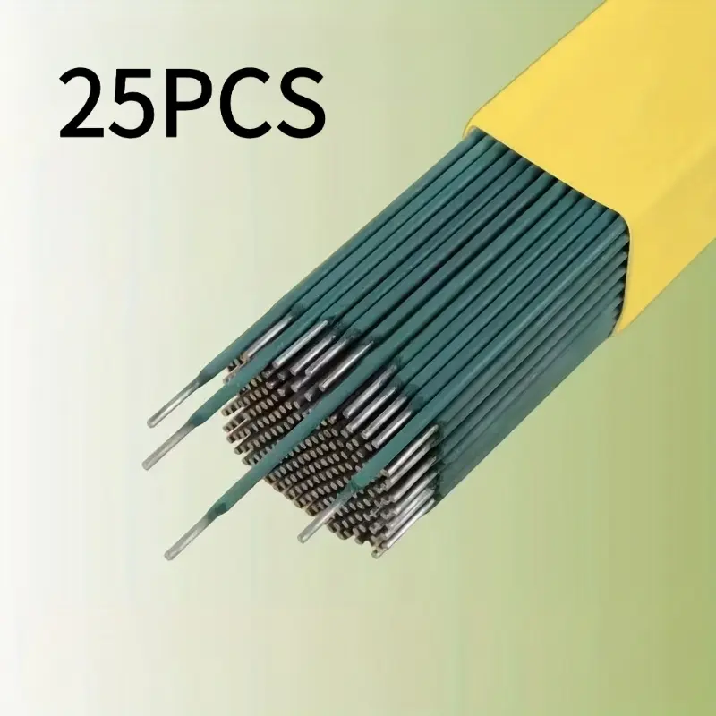 Green Carbon Steel Welding Rods, Metal Welding Accessory, Heavy Duty, 25pcs/Set, 0.78 Inch(2.0mm) Diameter, 11.8 Inch(30cm) Length, Abrasion Resistant, No Assembly Required, Soldering Recommended, Welding Thin Iron Sheets, Galvanized Square Tubes