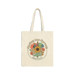 Spring Has Sprung Floral Tote Bag — Embrace the Season Canvas Tote