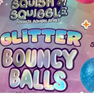 Glitter bouncy ball set stress relief toy