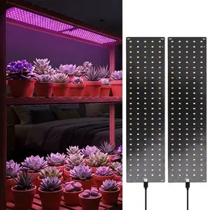 Plant Lights For Indoor Growing, Herbs, Full Spectrum LED Grow Lights for Indoor Plants, LED Panel with 10-Level Dimming & 3/9/12H Auto Timer, 3 Lighting Modes, Grow Lights for Plant Shelves Under Cabinet in home & greenhouse