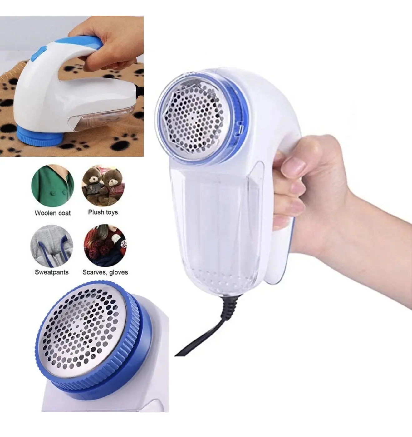 Fabric Shaver, Lint Remover , Electric  Sweater Defuzzer , Digital LED Display to Remove Pilling for Clothes, Furniture, Sweater, Couch, Blanket Electric Clothes Lint Pill Fluff Remover Fabrics Sweater Fuzz Shaver Household