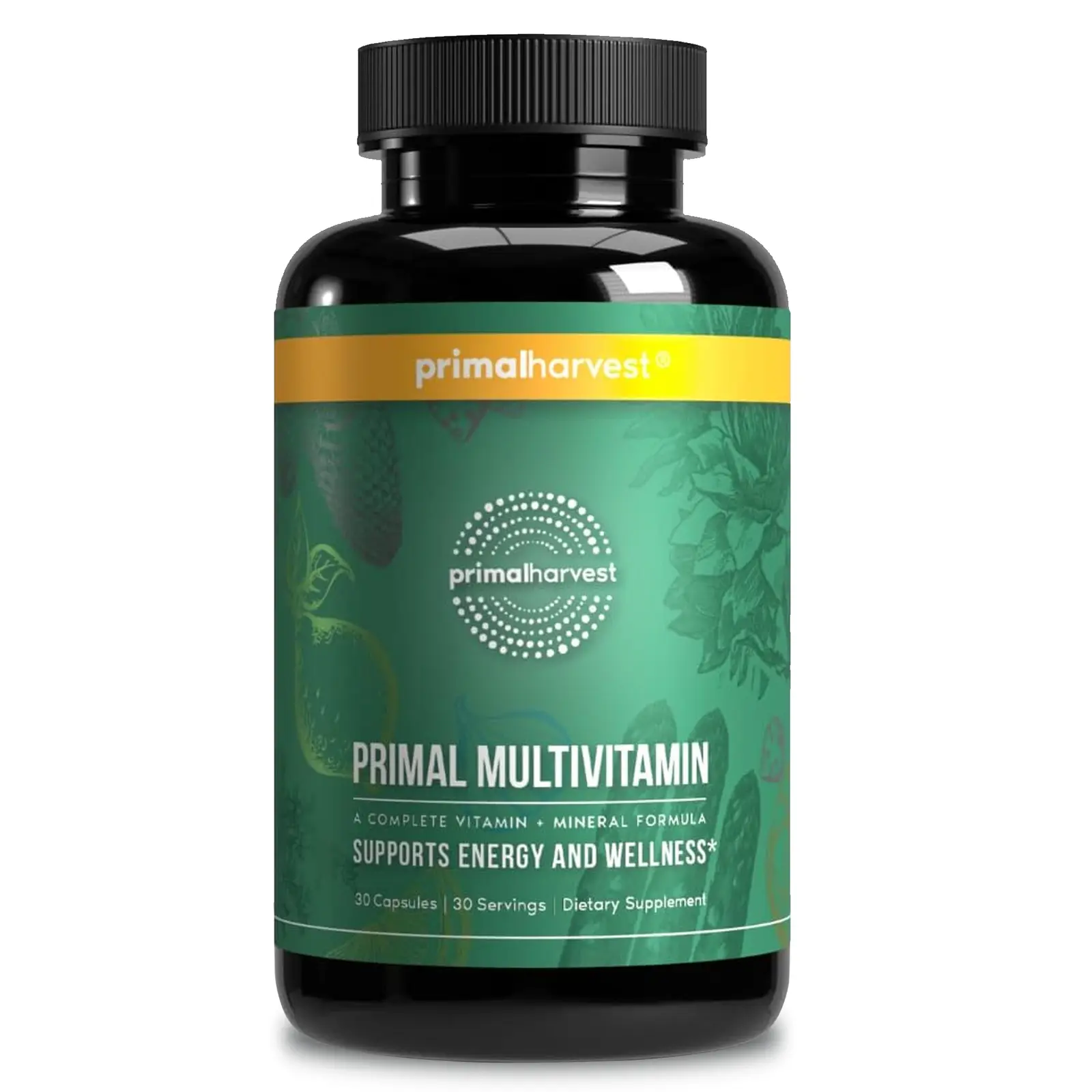 Primal Harvest Primal Multivitamin Capsules with 21 Vitamins & Minerals, Daily Energy, Immune, Brain, Heart, Bone, Skin & Eye Support