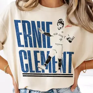 Ernie Clement Baseball Vintage Comfort Colors Shirt Comfort Colors Tee, Trendy Cute Tee Womenswear Casual Fabric Love