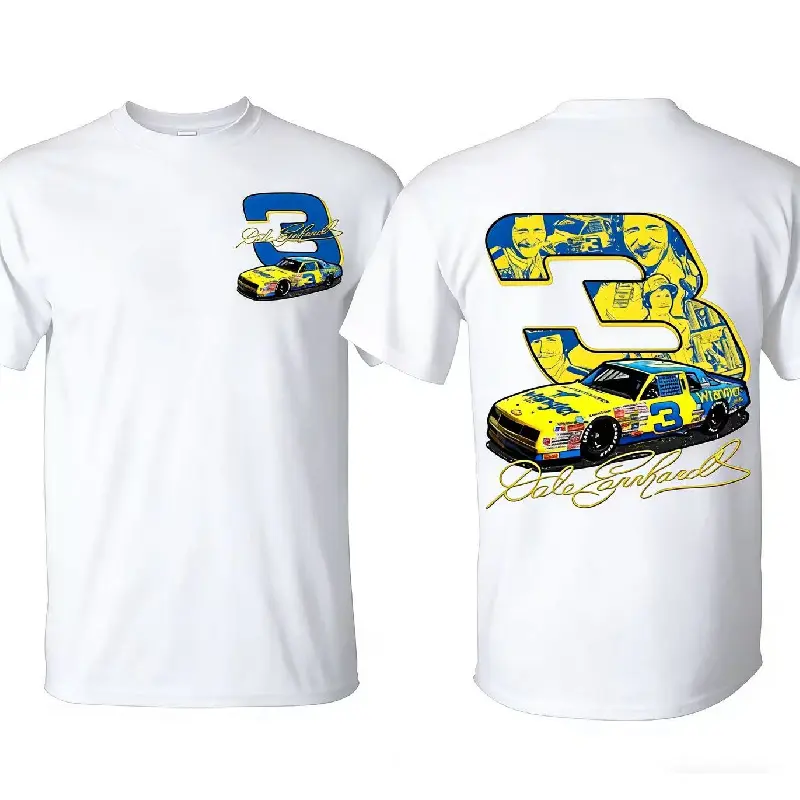 🏁[Graphic Tee][100%cotton]🚗Dale Earnhardt "The Intimidator"#3 Vintage Racing Legend Tee – NASCAR Motorsports Oversized Streetwear T-Shirt, Career Collage Print, Y2K Aesthetic, Viral TikTok Racing Fan Shirt, Black Cotton Unisex Gift for Men & Women