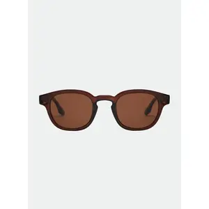 OTRA Unisex Summer Transparent Chocolate Brown Wayfarer Fashion Sunnies, Stylish Sunglasses with Brown UV Protection Lens, 100% UV Protection, Sun Protective Eyewear & Vegan Pouch