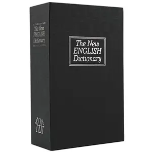 Key Locking Book Safe - Dictionary Design with 2 Keys, 9" x 5 1/2" x 2" Interior, 9 1/2" x 6 3/16" x 2 1/4" Exterior, Secure Hidden Storage for Valuables