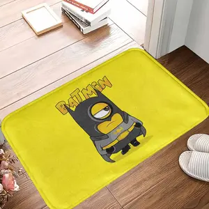 Funny Cartoon Hero Minion Rug， Yellow Character Print Design， Soft Non Slip Washable Floor Mat for Bedroom Living Room Office Gift Decor