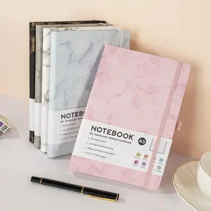 A5 Marble Pattern Dotted Notebook, 1 Count Business Office Record Notebook, Student Diary Notebook, Planner Notebook, Notebook Journal with Bookmark【Without Pen】