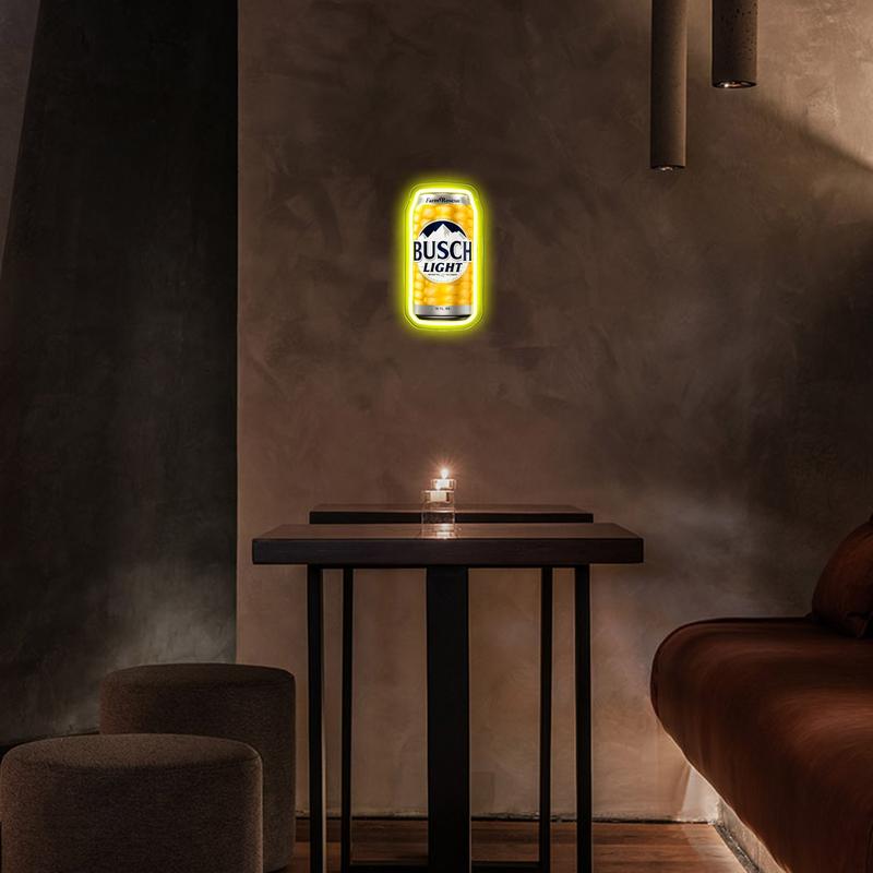 Busch corn Beer Led Neon Sign for Wall Decor, Neon Lights for Bedroom Led Signs Suitable for Man Cave Bar Pub Restaurant Christmas Birthday Party Gift Led Art Wall