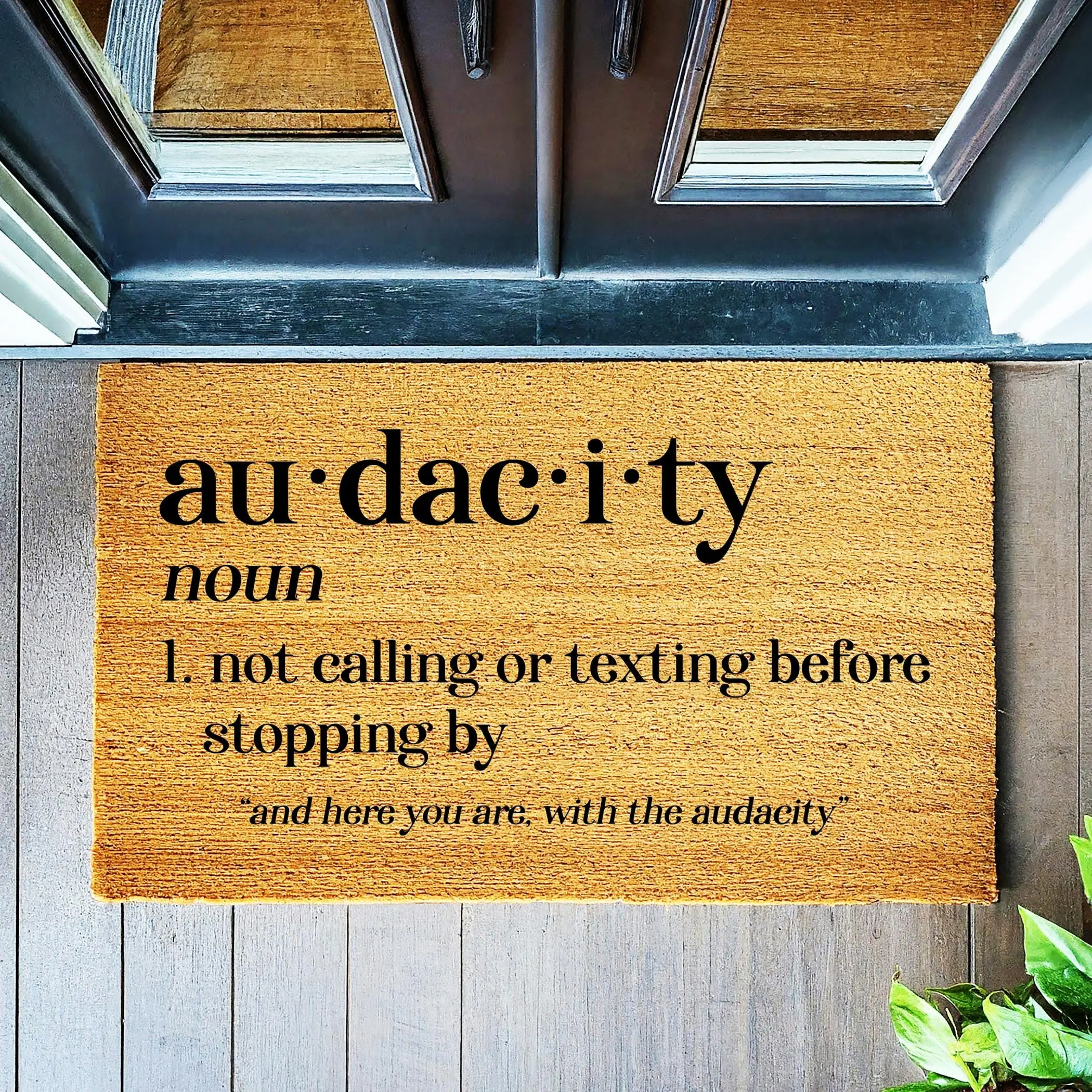 Doormat The Audacity - Did You Call Or Text First - Funny - Go Away Welcome Mat Funny Door Mat Funny Gift Home Doormat Closing Gift 1680zz - Made in Florida
