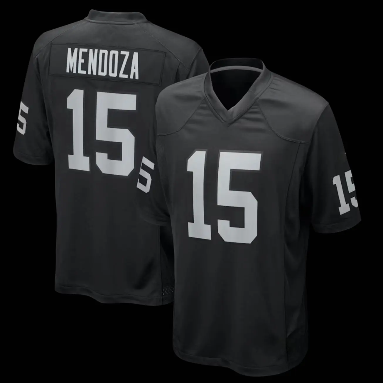 Unisex Football inspired by Mendoza Las Vegas 15 Home Game Jersey - Black
