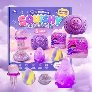 6-Piece Malt Sugar Squishy Toys Set, Slow-Rebound Stress Relief Fidget Toys, Assorted Styles Sensory Bundle, Perfect Party & Birthday Gift for Kids & Adults,Squishy Fun Set