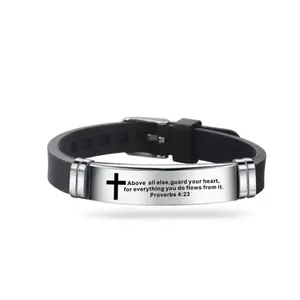 Inspirational Quote Faith Christian Bible Verse  (Proverbs 4:23) -silver (NEW)