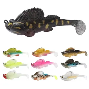 10pcs Soft Lead Fishing Lures , Jig Head Tail Swimbaits For Saltwater Freshwater