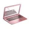 Mini Laptop Shaped Makeup Mirror - Single Item Makeup Products, Mini Travel Products, Pocket-Size Folding Compact Mirror for Dollhouse, Travel Home Decor (Rose)