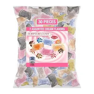 Scripture Candy, Assorted Cream Flavor Hard Candy, 30 Pieces