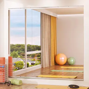 Home gym mirror 55x213 pcs large full body mirror for yoga wall mirror for fitness garage dance studio 016in tempered glass framelessul