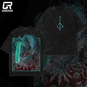 Retro Vintage Ludwig The Holy Blade Unisex Oversize Washed Lightweight Cotton T-Shirt, Hoodies & Sweater Wash Gift For Game Fan, Game Lover