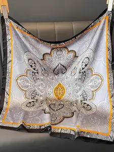 Bohemian Style Paisley Print Headscarf for Men & Women, Warm Decoration Accessory for Spring Summer Parties Dates Leisure Weekends, Moroccan Head Wrap, Paisley Print Shawl