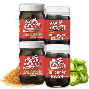 Jalapeño Variety Pack - Candied Jalapeño Slices & Sweet Jalapeño Relish - 2 Each - Perfect for Every Occasion - Spicy Kick for Your Dishes by Ragin' Cajun