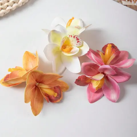 Flower Design Hair Clips, Floral Hair Clips, Hawaiian Flower Hair Clips, Tropical Hair Accessories, Hair Accessories for Women & Girls, Suitable for Thick Hair, Hibiscus Hair Pin, Flower Claw Clips